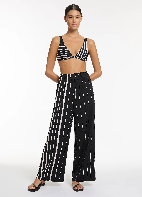 Limited Time Flash Sale Lunar Stripe Relaxed Pant - Black/Chalk