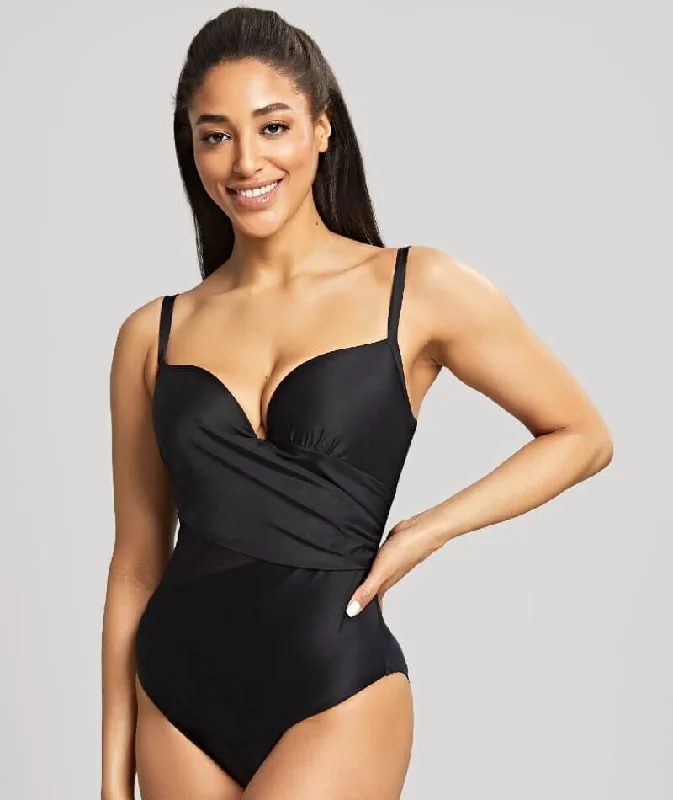 Now On Sale For Chic Urban Styles Panache Swimwear  Serenity Moulded Plunge D-H Cup One Piece Swimsuit - Noir