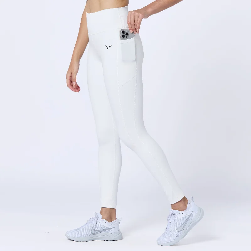 Trend Alert Essential Double Layered Leggings 27" - Pearl White