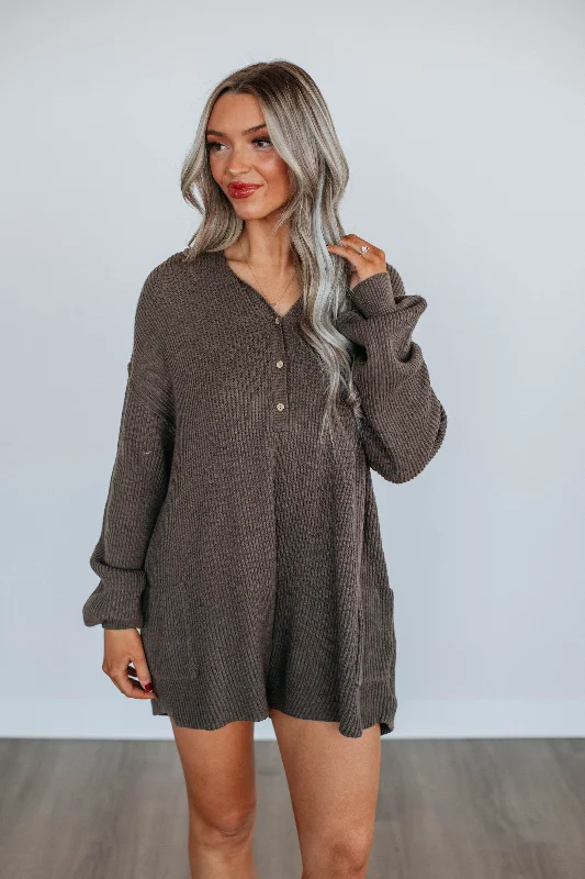 Additional Time-Limited Offers Garrow Knit Romper - Cedar