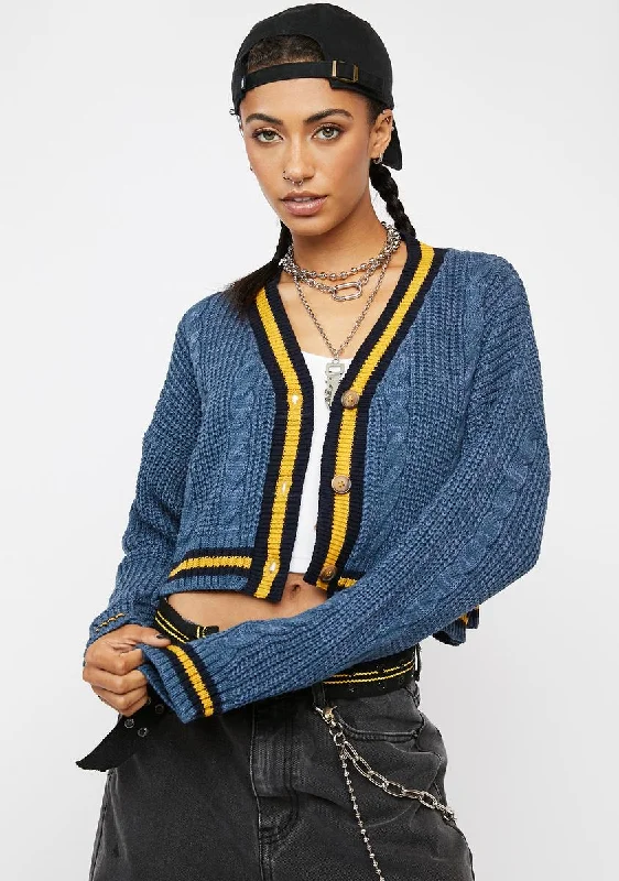 Quality Driven Apparel Varsity Kai Knit Cardigan