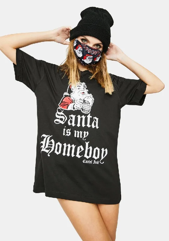 Weekend Special Santa Is My Homeboy Graphic Tee