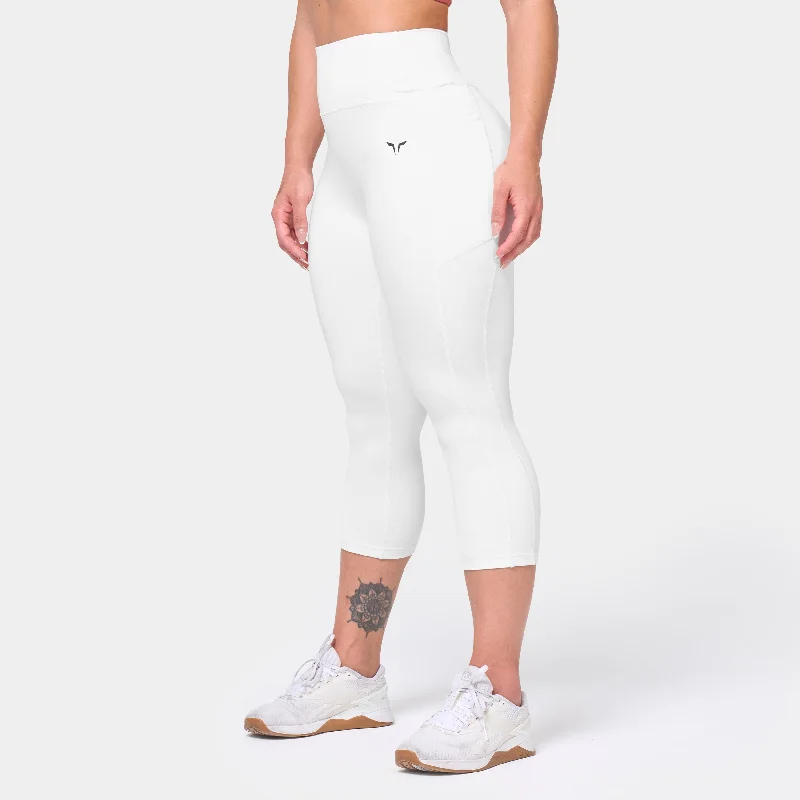 Essentials On Sale Essential ACT Double Layered Leggings 21" 2.0 - Pearl White