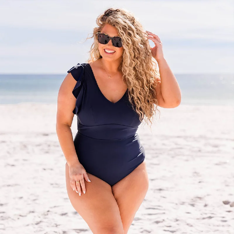 Budget Saver Spending My PTO Swimsuit, Navy