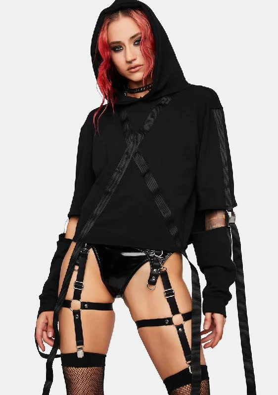 Fashion Forward Strappy Hoodie