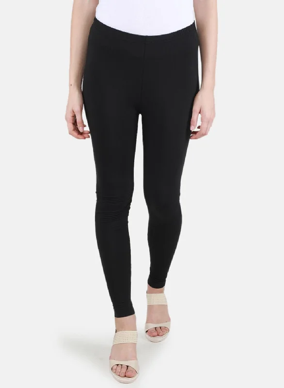 Trendsetting Threads Women Black Solid Legging