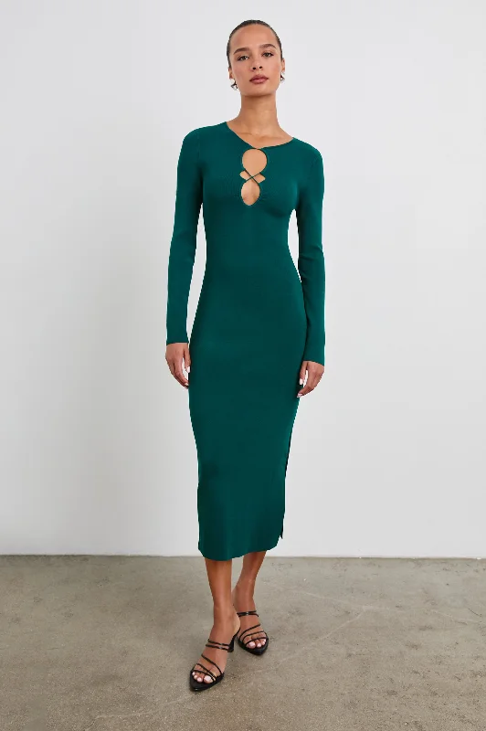 Casual Elegance SOLMA DRESS - EVERGREEN