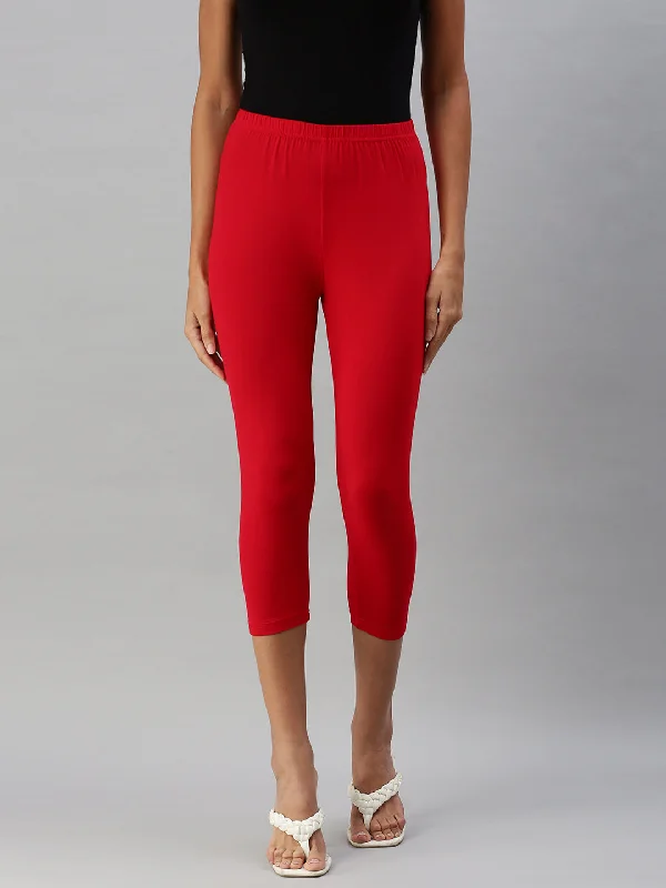 Holiday Attire Sale Leggings capri-Apple Red