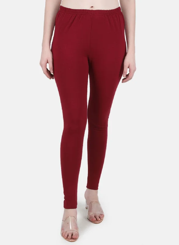 Trend Setting Wardrobe Women Maroon Solid Legging