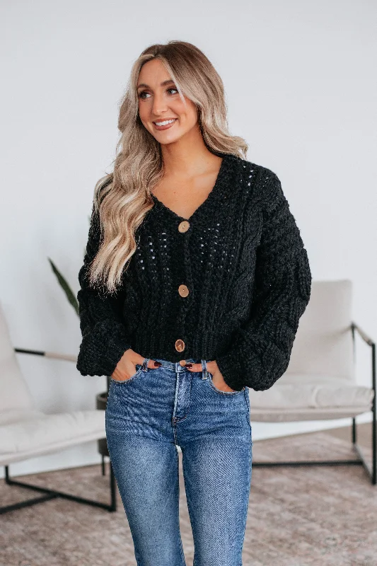 Seasonal Trend Annalise Knit Cardigan - Black