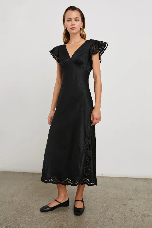 Ends Soon MCKENNA DRESS - BLACK EYELET