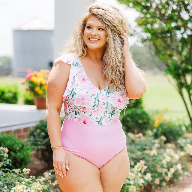 Best Sellers Spending My PTO Swimsuit, Pink Floral