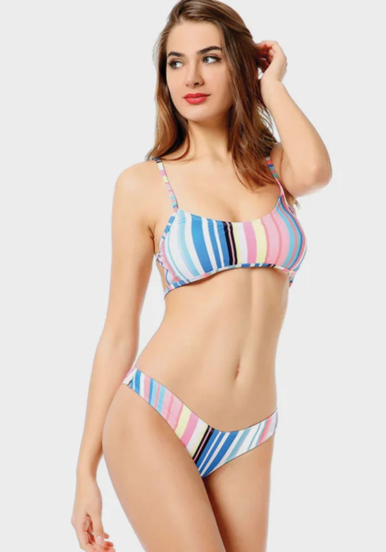 Chic Style Dixi Striped Padded Bikini