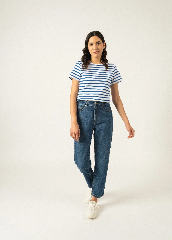 Casual Fashion Etrille short sleeve striped sailor shirt - regular fit, in light cotton (NEIGE/GITANE)