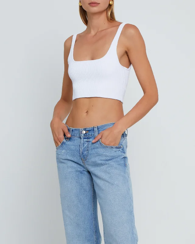 Unbeatable Prices Sculpting Knit Squareneck Cropped Tank