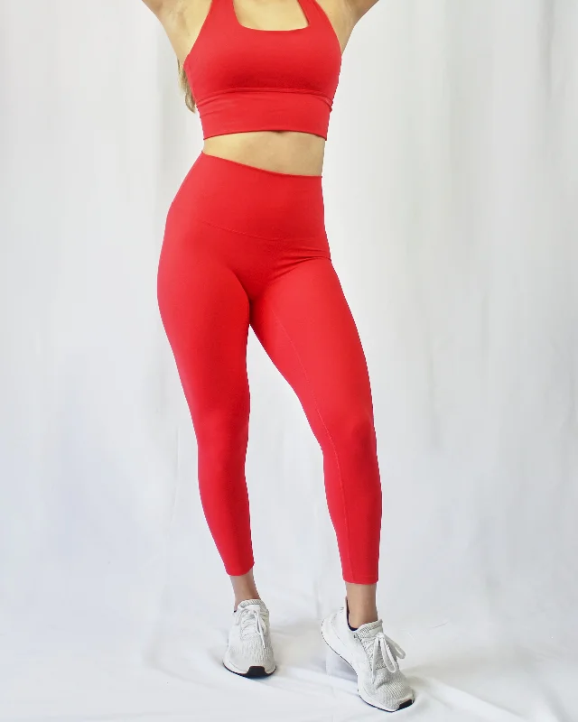 Spring Fashion Candy Apple Red Leggings