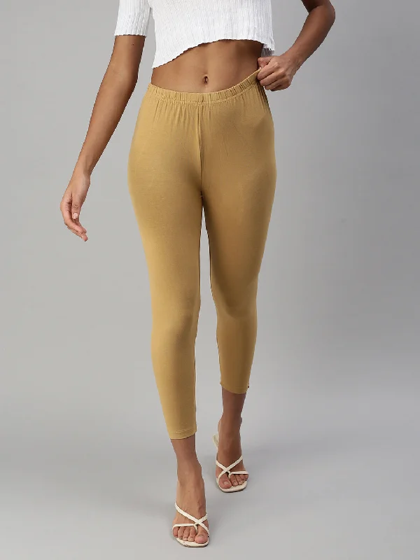 Big Savings Cuff Length Leggings-Honey