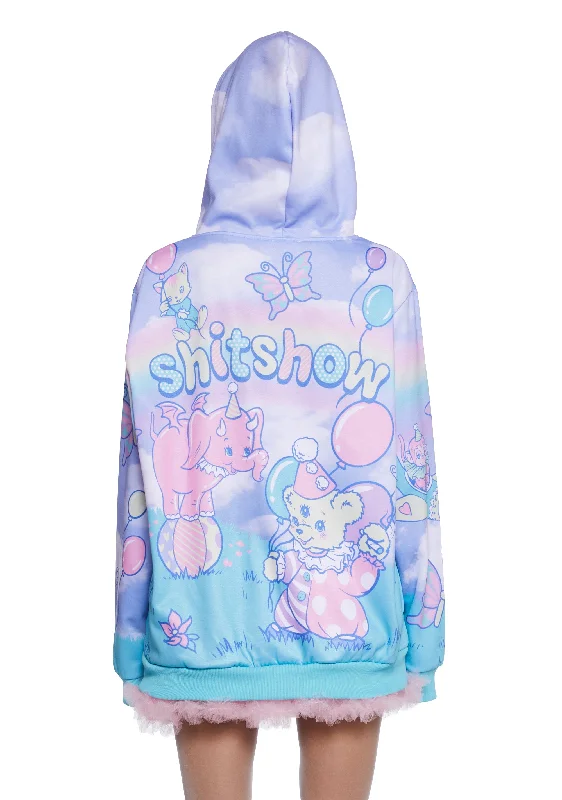 Casual Chic Not So Funhouse Oversized Hoodie - Pastel