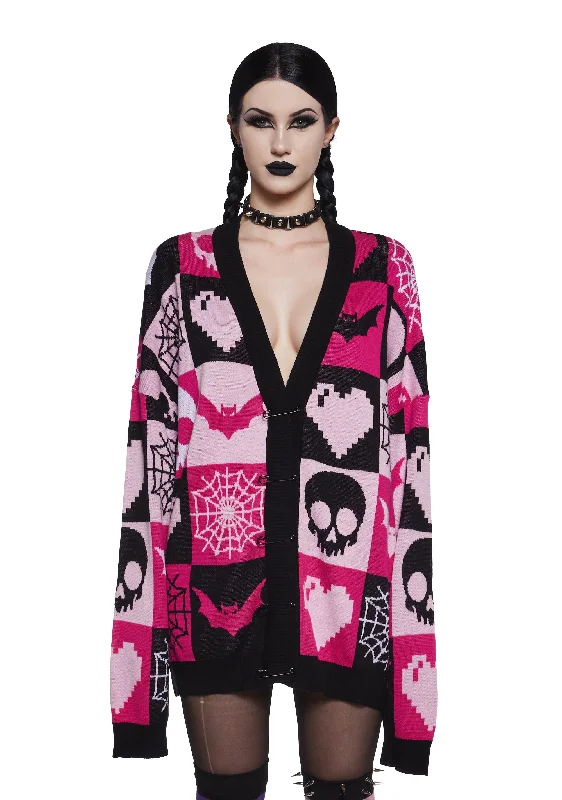 Gift Ideas Darkest Affection Patchwork Cardigan