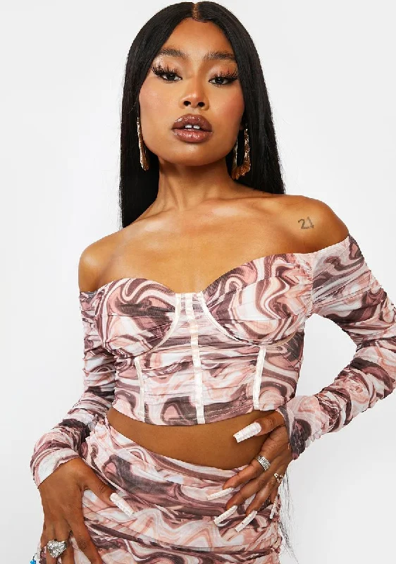 Trend Alert Eyes On Me Off-Shoulder Crop Top