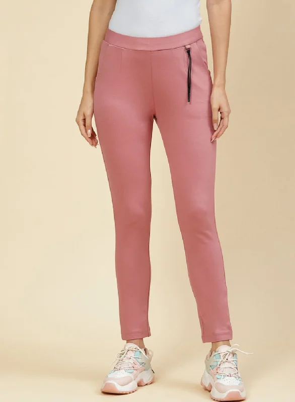 Luxury Comfort Women Pink Plain Jegging