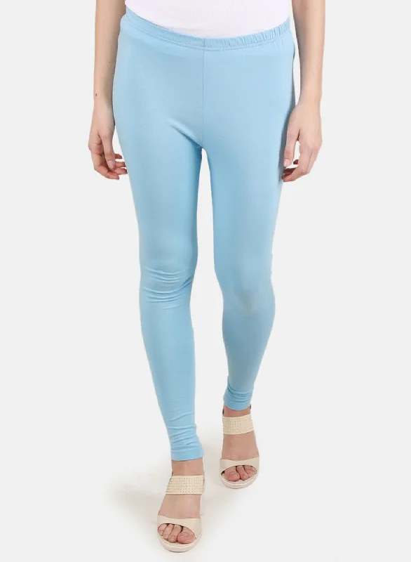 Special Offer Women Sky Blue Solid Legging