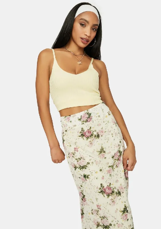 Best Seller Lemonade Clique On Speed Dial Knit Crop Tank