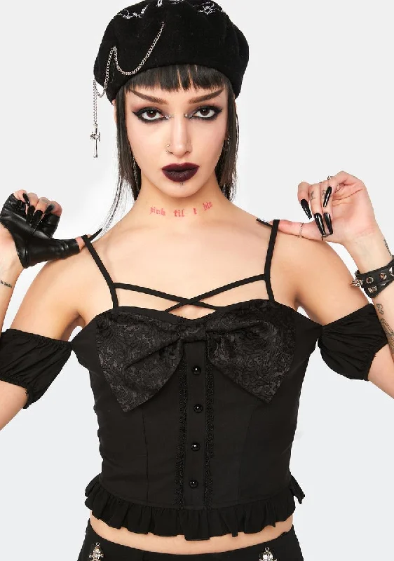 Modern Romance Gothic Cold Shoulder Top