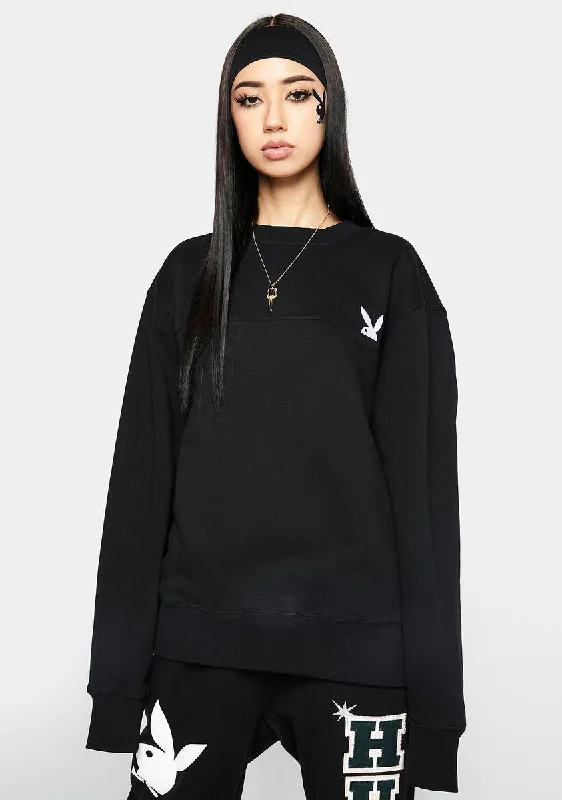 Special Offer Playboy Rabbit Head Crew Sweatshirt