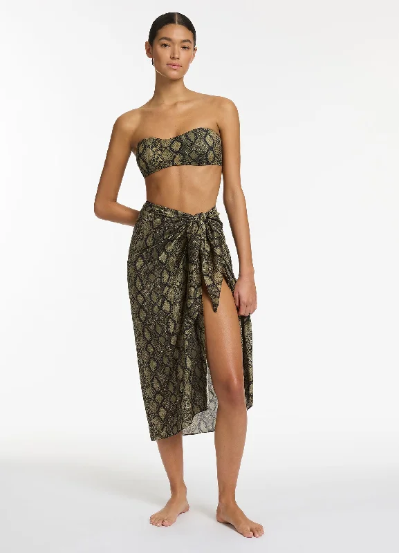 Seize Bargains Python Sarong - Olive