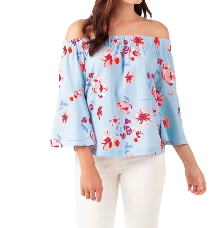 Limited - Time Bundle Izzy Off Shoulder Top In Blue