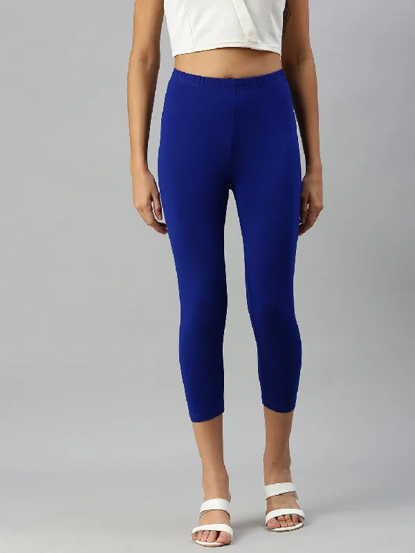 Hot Trends Leggings capri-Royal Blue