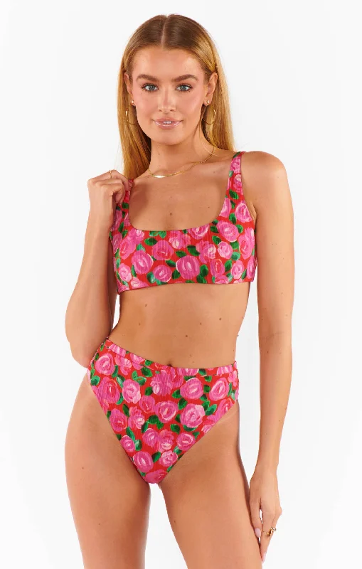 Limited Time Special Offer Sanibel Top ~ Rosie Blooms Micro Rib