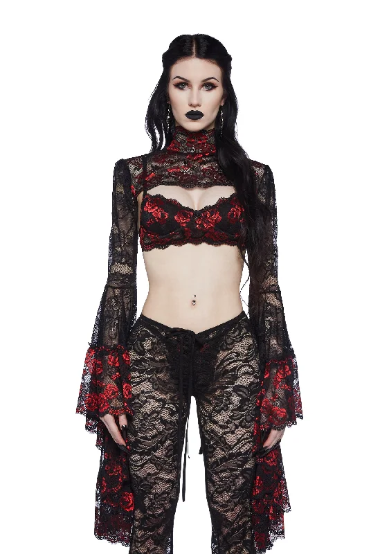 Fashion Sale Gothic Fires Lace Shrug