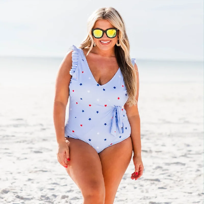 Wardrobe Refresh Beach Bliss Swimsuit, Blue Star