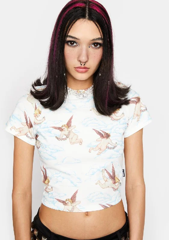 Massive Savings Cupid Crop Tee