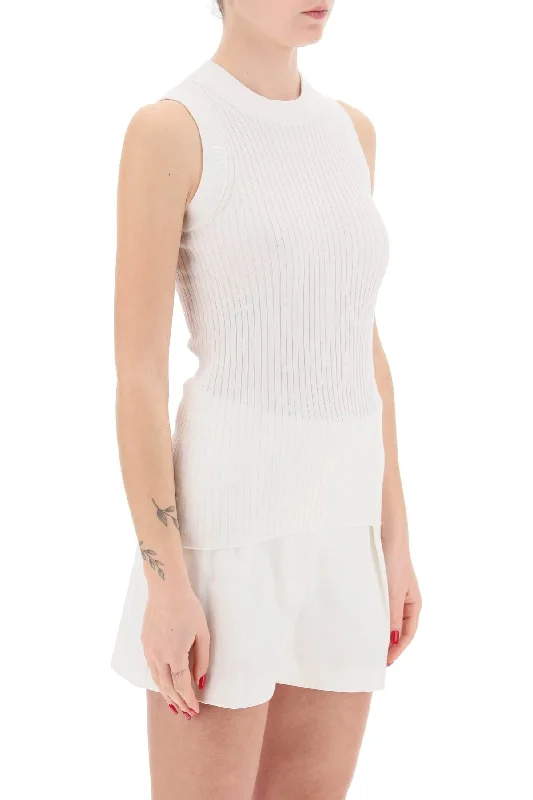 Flash Sale Starts Sportmax Sleeveless Ribbed Knit Top