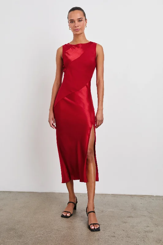 Comfort Centric Apparel SANYA DRESS - SCARLET