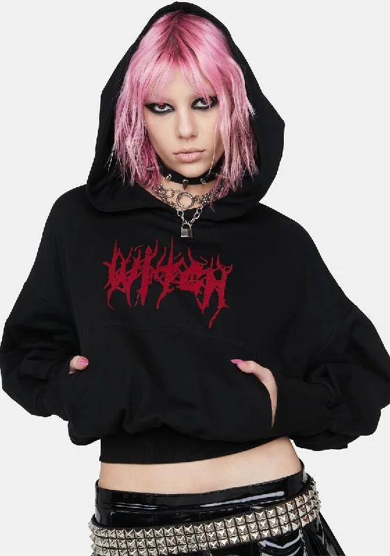 Fashion Forward, Function First Collect Hem Witch Hat Graphic Hoodie