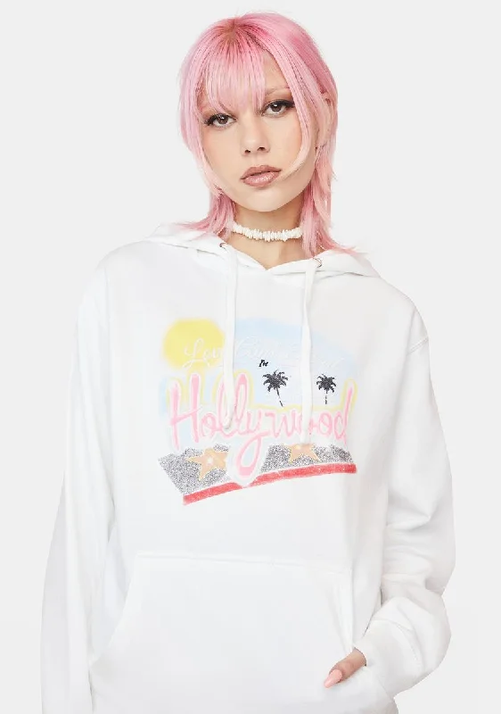 Versatile Wardrobe Essentials Love Ain't Real Hollywood Hoodie