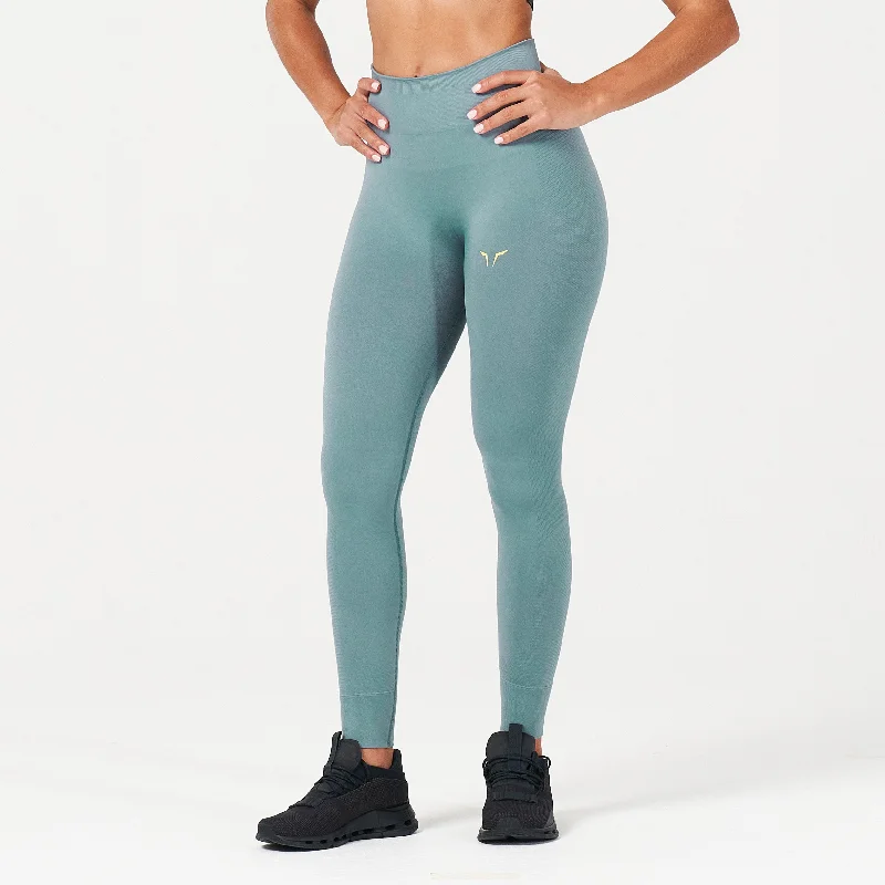 Casual Chic LAB360° Seamless Cuffed Leggings - Goblin Blue