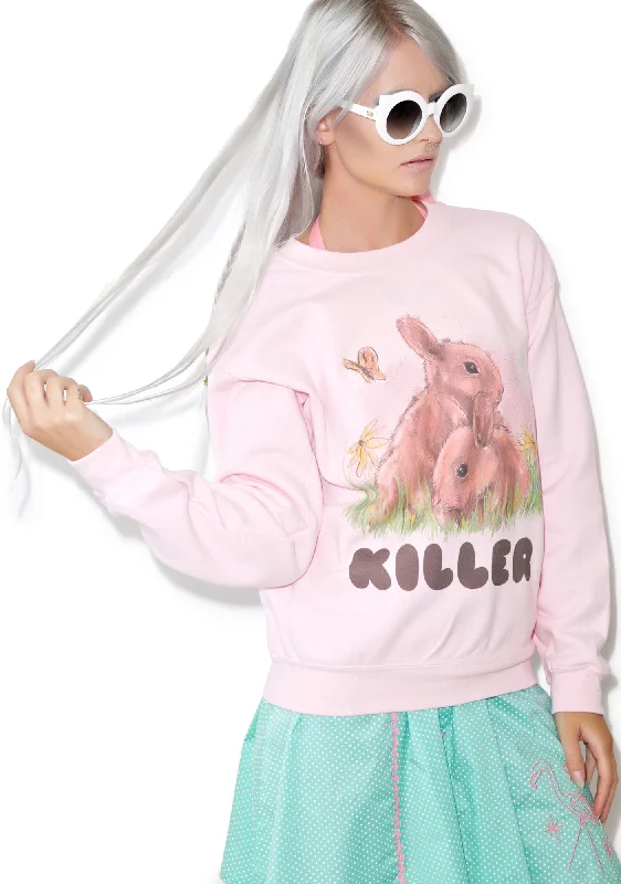 Elevated Style Loose Bunny Sweatshirt