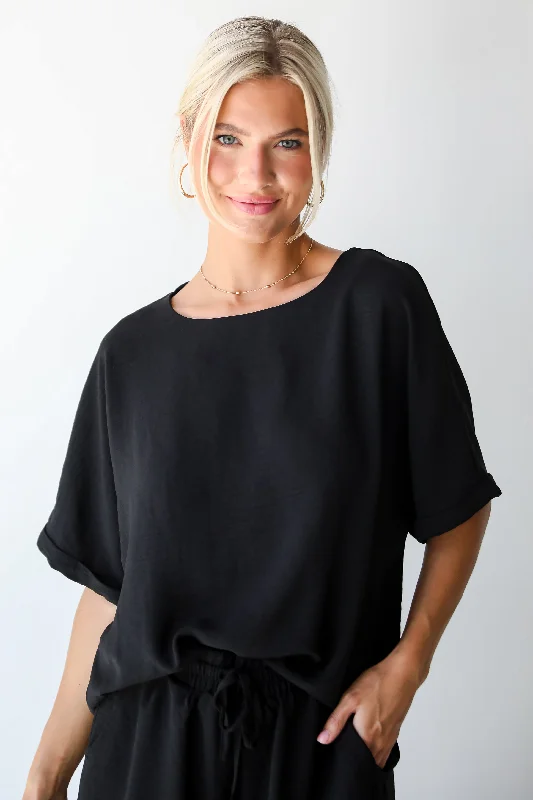 Special Offer FINAL SALE - Unforgettable Beauty Black Blouse - DU DEAL