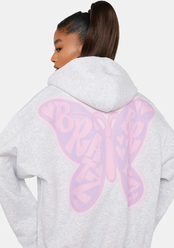 Special Offer x Bratz Printed Oversized Zip Through Hoodie