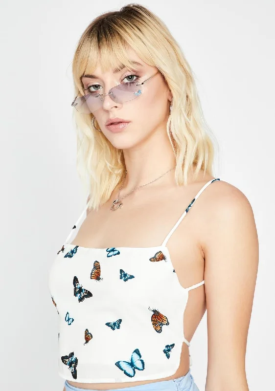 Hot Picks Angel Did I Flutter Crop Top