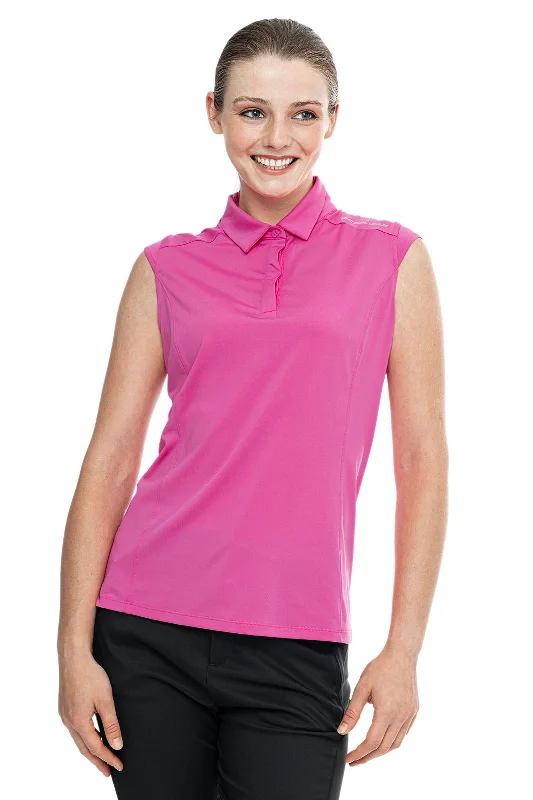 Lighten Up With Nordic Styles Women's Dew-Sweeper Sleeveless Golf Polo | Magnolia Pink