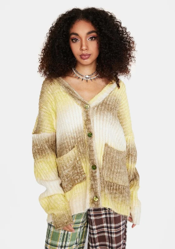 Save Big Green Celeste Knit Cardigan