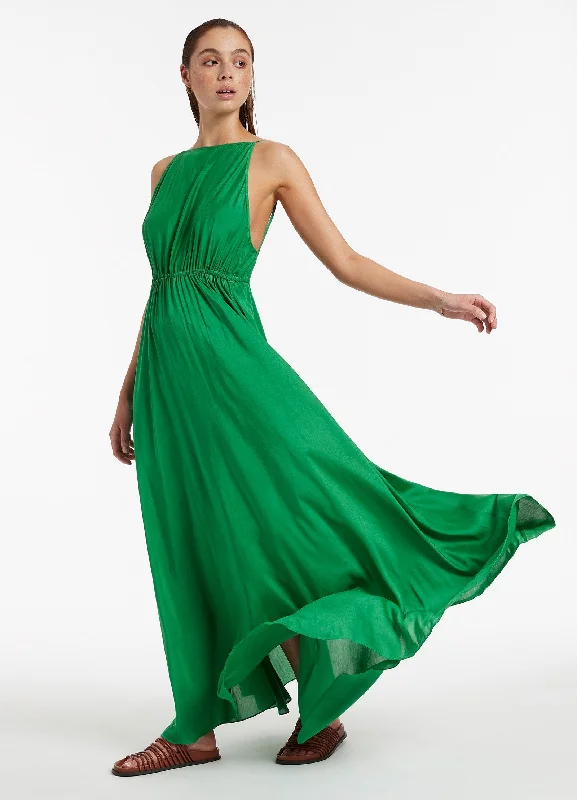 Huge Price Cut Jetset Backless Maxi Dress - Green