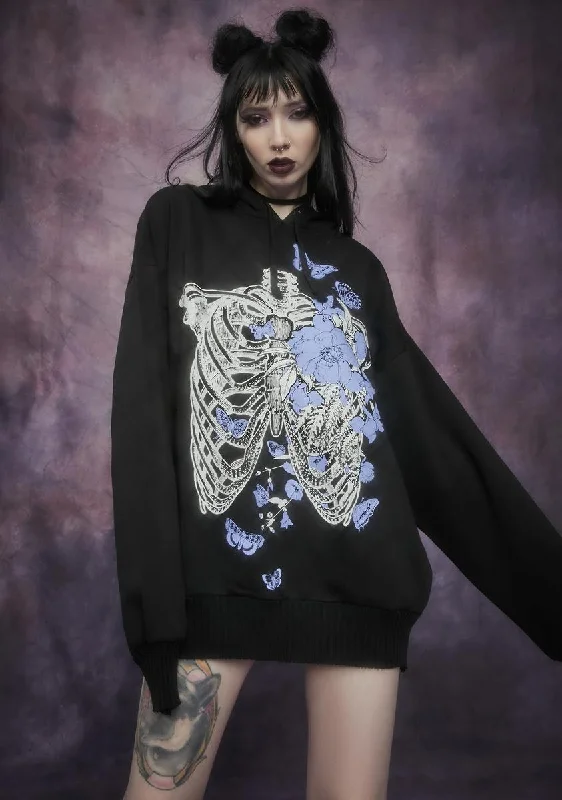 Limited Time Deal Vita Ex Mortis Graphic Hoodie