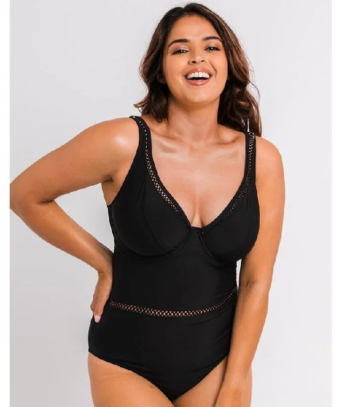 Hot Styles Curvy Kate First Class Plunge Swimsuit - Black